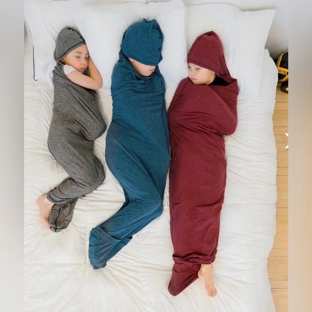 Hug Sleep Kids Hooded Sleep Pod In Turquoise - Picture 5 of 8